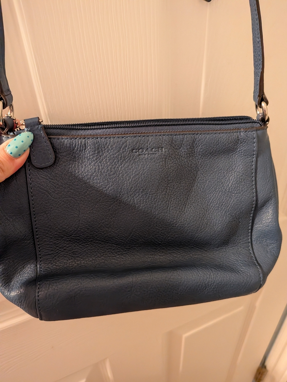 COACH Blue Leather Crossbody Bag